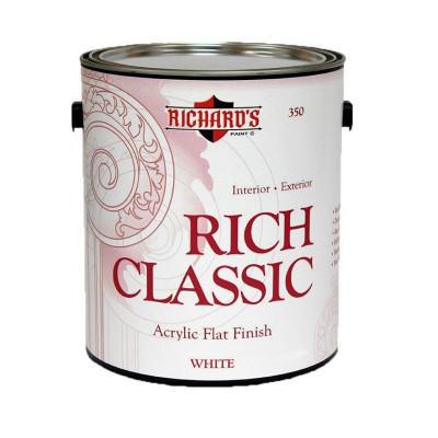 Акрил-латексная краска для внутренних и наружных работ Rich Classic Acrylic Flat Finish